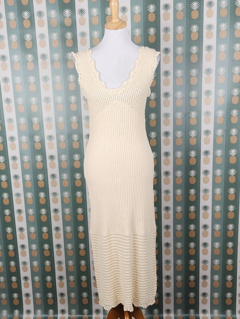 Paige Opal Crochet Midi Dress - Picture 2 of 7